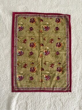 Couleur Nature Paris by Bruno Lamy Placemat Pansy Floral Hand Block Print France